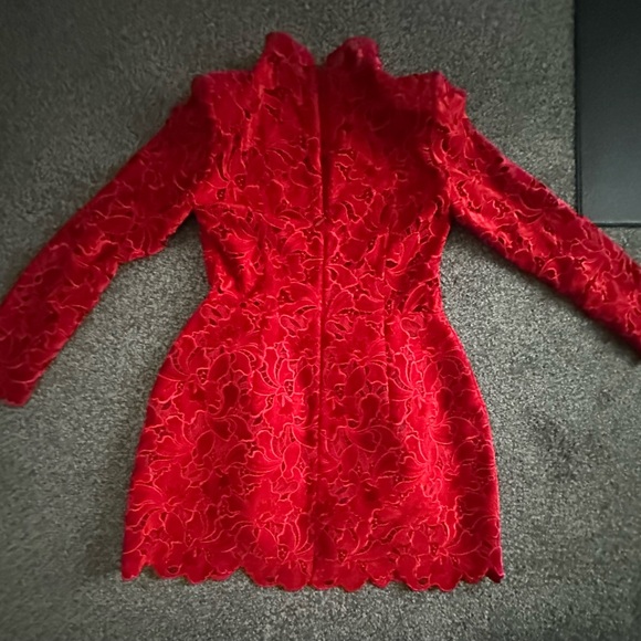 NADINE MERABI Red Long Sleeve Dress - Picture 3 of 6